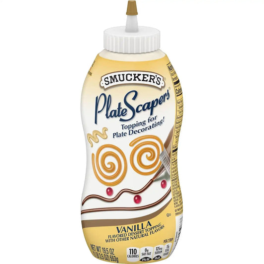 Smucker's 12 Pack Plate Scapers Dessert Topping, Vanilla, 19.5 Ounce (Pack of 12)