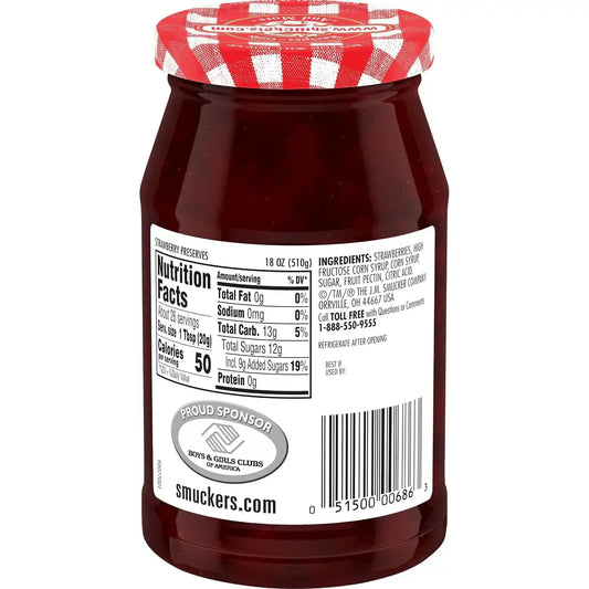 Smucker's Strawberry Preserves, 18 Ounces (Pack of 6)