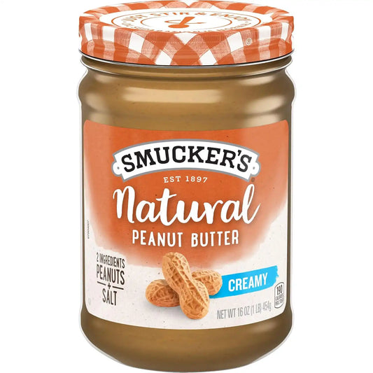 Smucker’s Natural Creamy Peanut Butter, 16 Oz. Jar