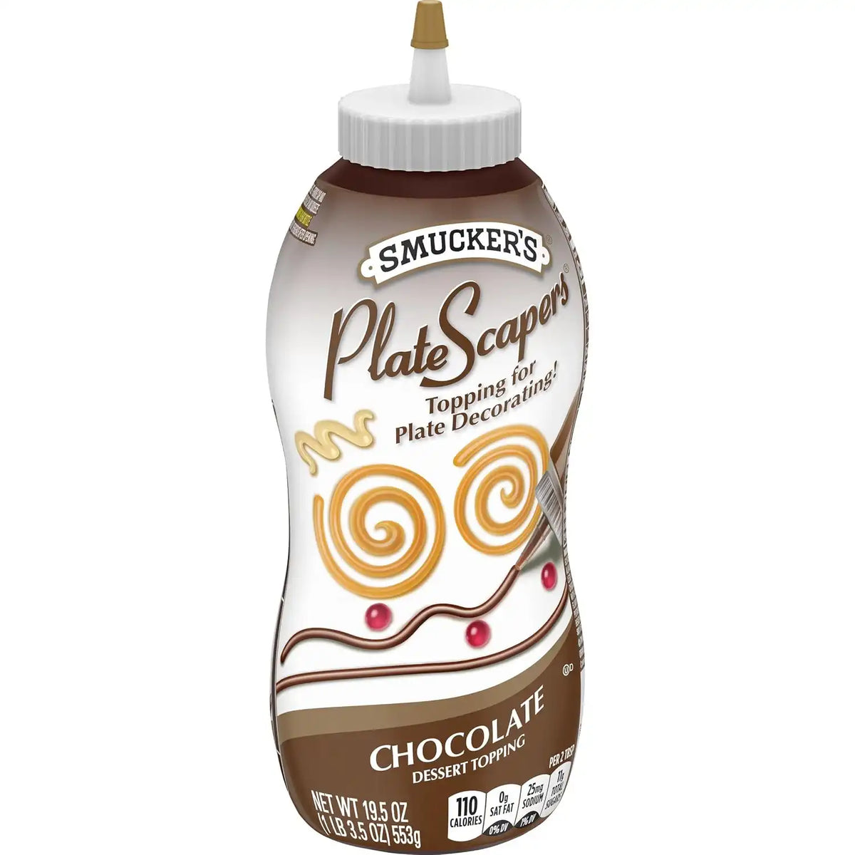 Smucker's 12 Pack Plate Scapers Dessert Topping, Chocolate, 19.5 Ounce (Pack of 12)