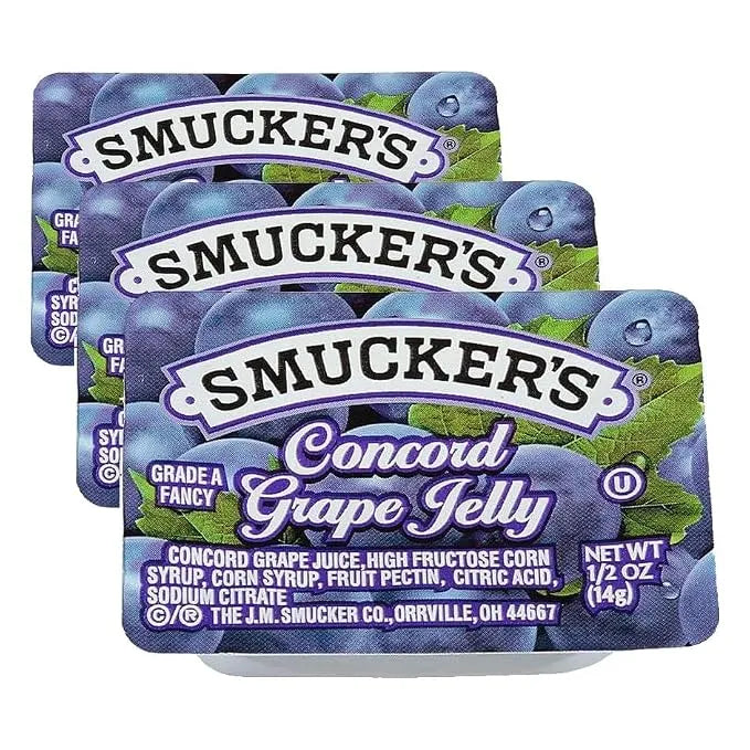 Smucker's Grape Jelly, Apple & Mixed Fruit, 0.5 Ounce (Pack of 600)
