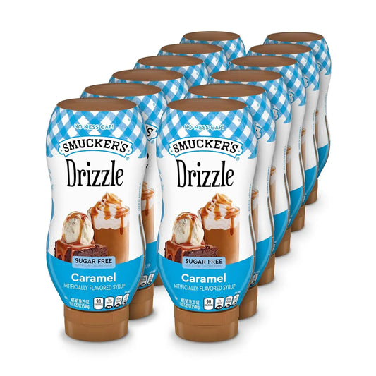 Smucker's Drizzle Sugar Free Caramel Artificially Flavored Syrup, 12 Pack