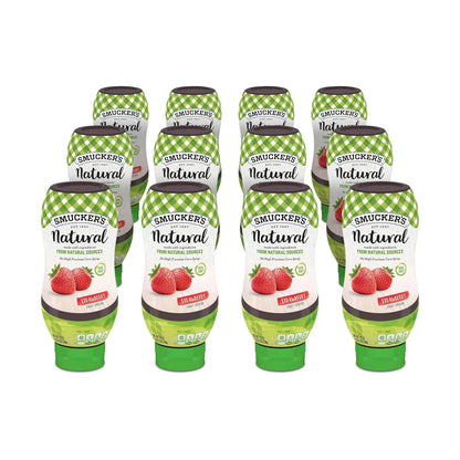Smucker's Natural Strawberry, 19 oz Squeeze Bottle (Pack of 12)