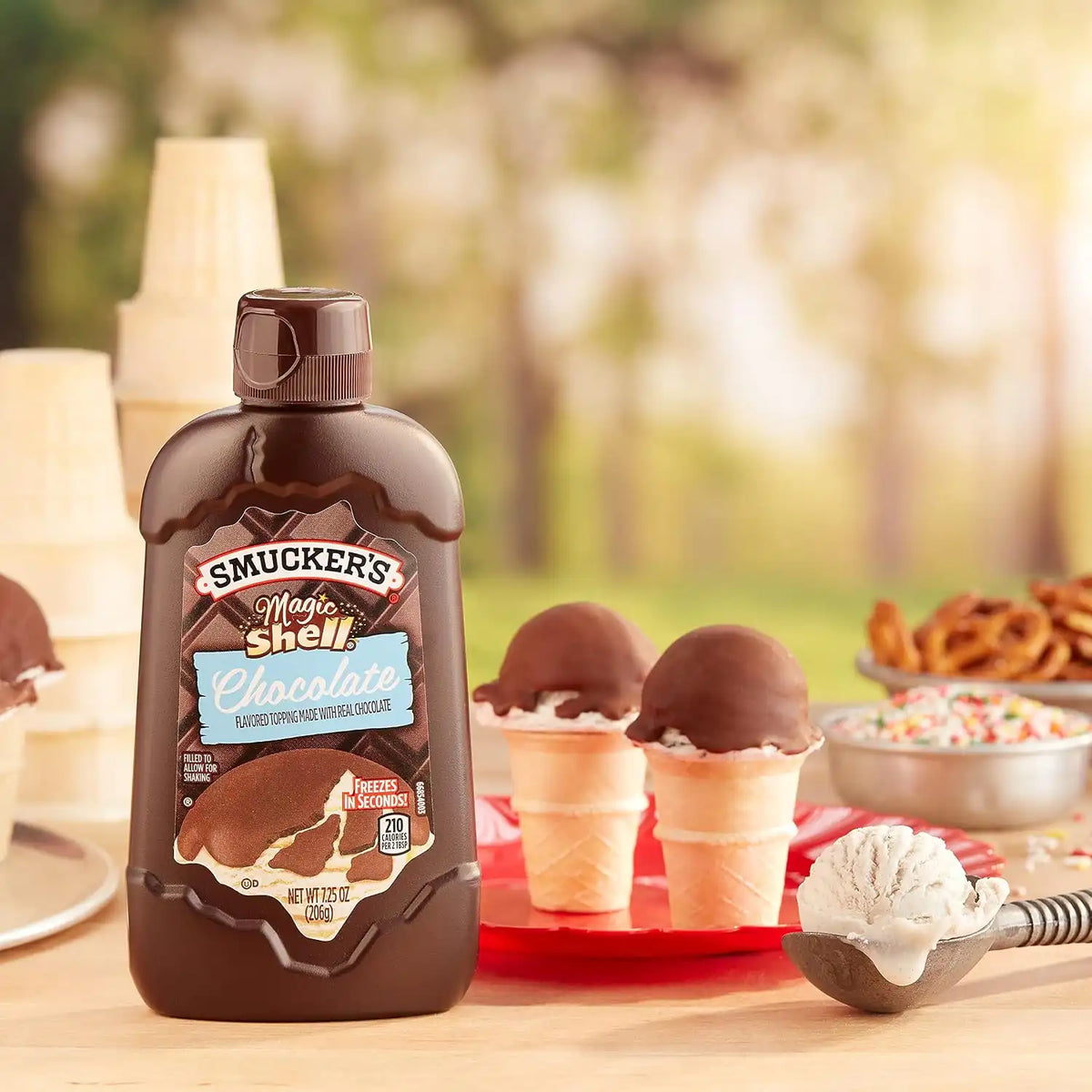 Smucker's Magic Shell Chocolate Flavored Topping, 8 Bottles (7.25 Oz. Each)