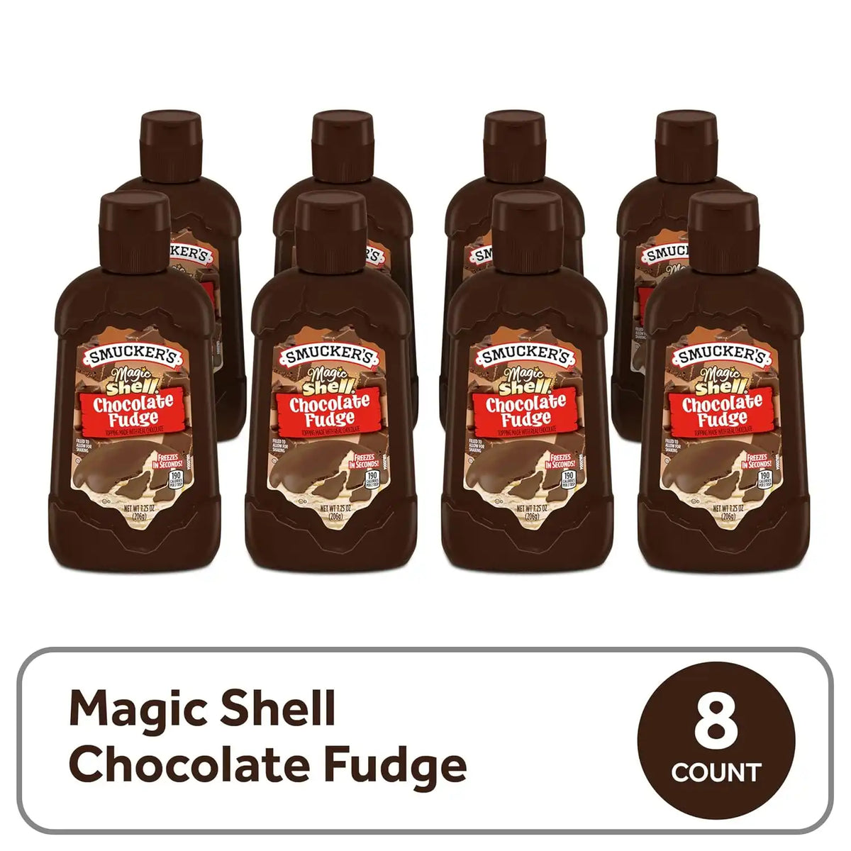 Smucker's Magic Shell Chocolate Fudge Topping, 8 Bottles (7.25 Oz. Each)
