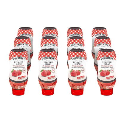 Smucker's Squeezable Reduced Sugar Strawberry Fruit Spread, 12 Bottles