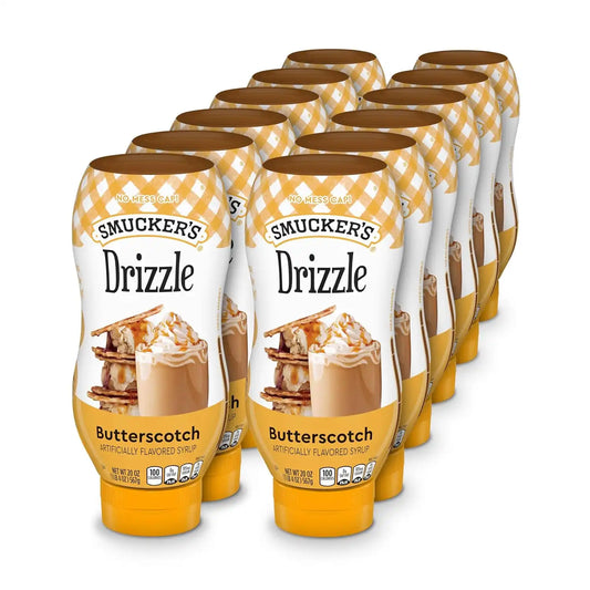 Smucker's Drizzle Butterscotch Artificially Flavored Syrup, 12 Bottles