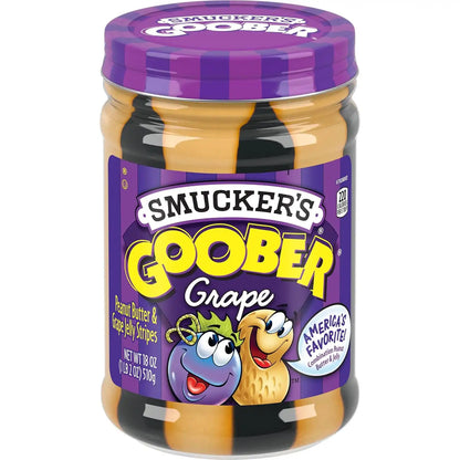 Smucker's Goober Peanut Butter & Grape Jelly Stripes, 18 Ounces