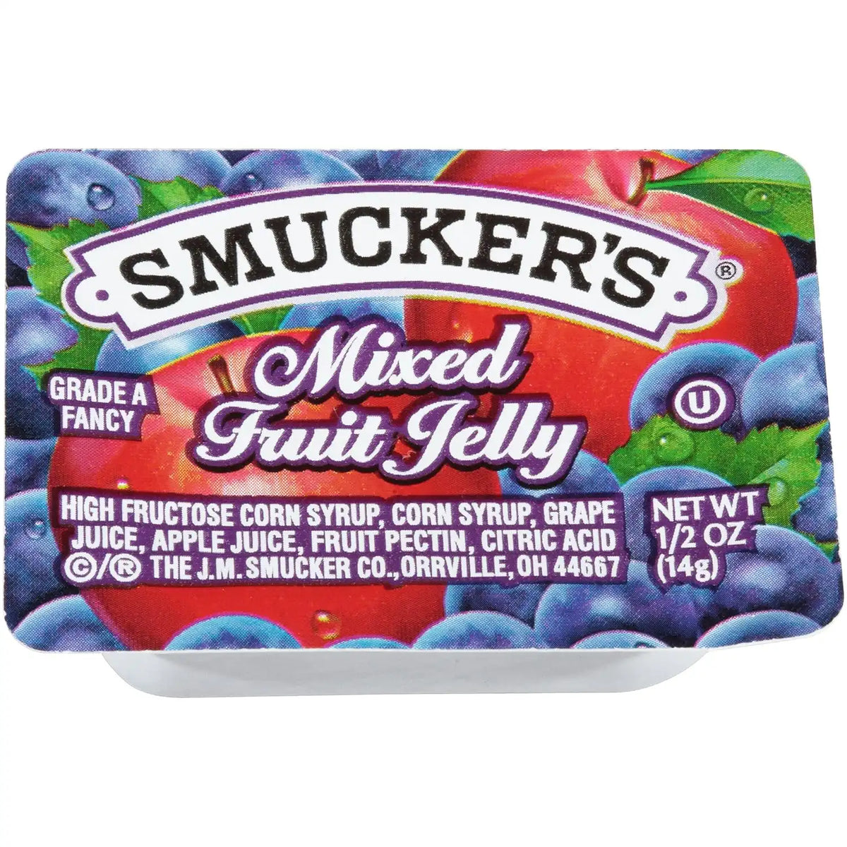 Smucker's Mixed Fruit Jelly, 1/2 oz Plastic Portion Control Cup Cup, 200 Count Case